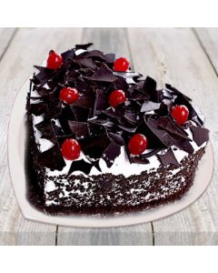 heart shape black forest cake